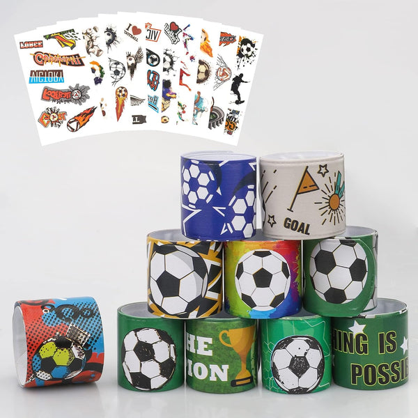 Dubkart 30 PCS Soccer Slap-Snap Bracelets for Kids