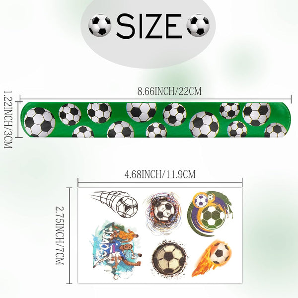 Dubkart 30 PCS Soccer Slap-Snap Bracelets for Kids