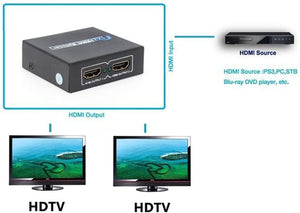 Dubkart 3D HDMI Splitter 1X2 Adapter Dual Display Video Splitter