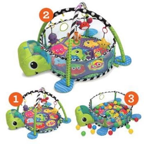 Dubkart 3in1 Kids Activity Ball Pit Play Mat Turtle Gym