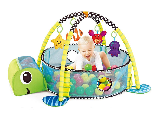Dubkart 3in1 Kids Activity Ball Pit Play Mat Turtle Gym
