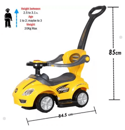 Dubkart 3in1 Push Car Ride On Baby Step Tricycle