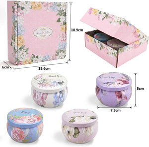 Dubkart 4 Pack Aromatherapy Scented Candles Gift (Floral)