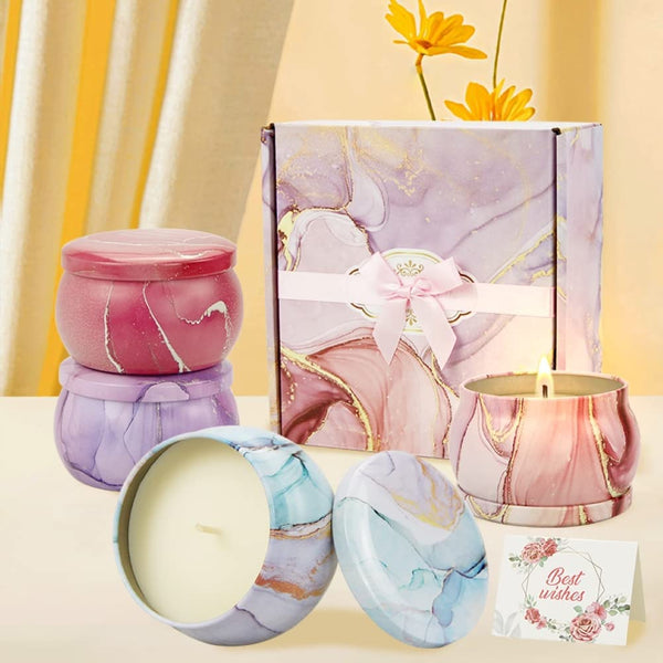 Dubkart 4 PCS Aromatherapy Scented Candles Gift Set