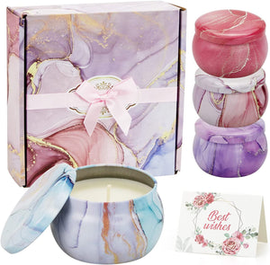 Dubkart 4 PCS Aromatherapy Scented Candles Gift Set