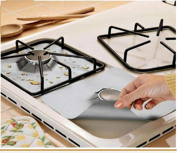 Dubkart 4 PCS Gas Stove Burner Aluminum Foil Protectors Covers