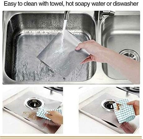 Dubkart 4 PCS Gas Stove Burner Aluminum Foil Protectors Covers