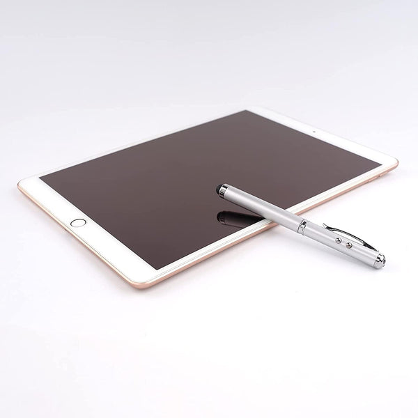 Dubkart 4in1 Presentation Laser Pointer Pen Flashlight and Stylus (Silver)