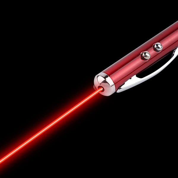 Dubkart 4in1 Presentation Laser Pointer Pen Flashlight and Stylus (Silver)