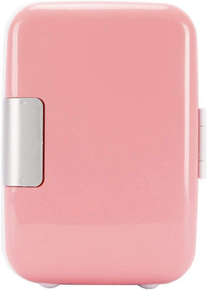 Dubkart 4L Small Mini Car Fridge (White / Pink)