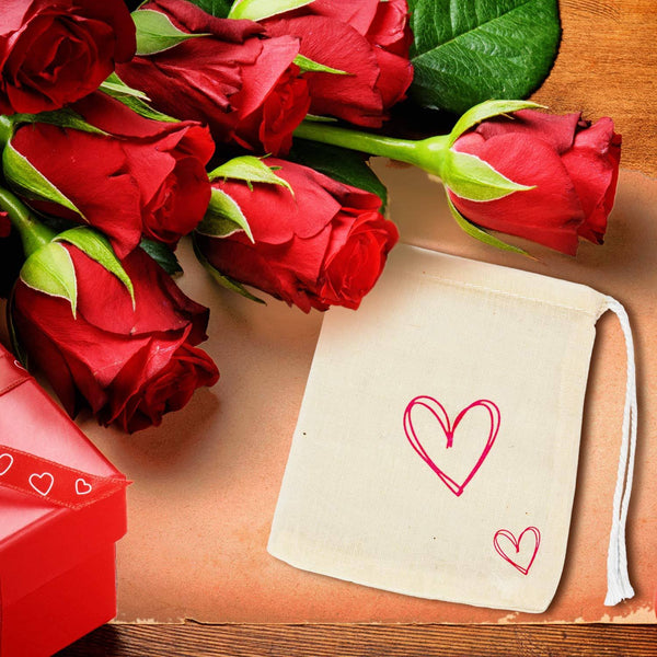 Dubkart 50 PCS Drawstring Cotton Muslin Potli Bags