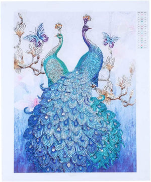 Dubkart 5D Diamond Peacock Shape DIY Painting Art Kit