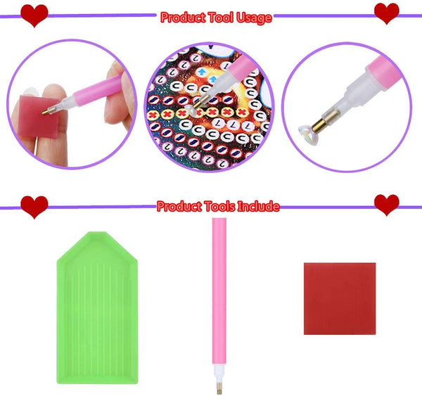 Dubkart 5D Diamond Peacock Shape DIY Painting Art Kit