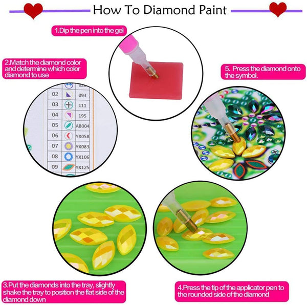 Dubkart 5D Diamond Peacock Shape DIY Painting Art Kit