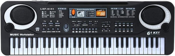 Dubkart 61-Key Digital Music Piano Keyboard & Microphone With Dual Speakers