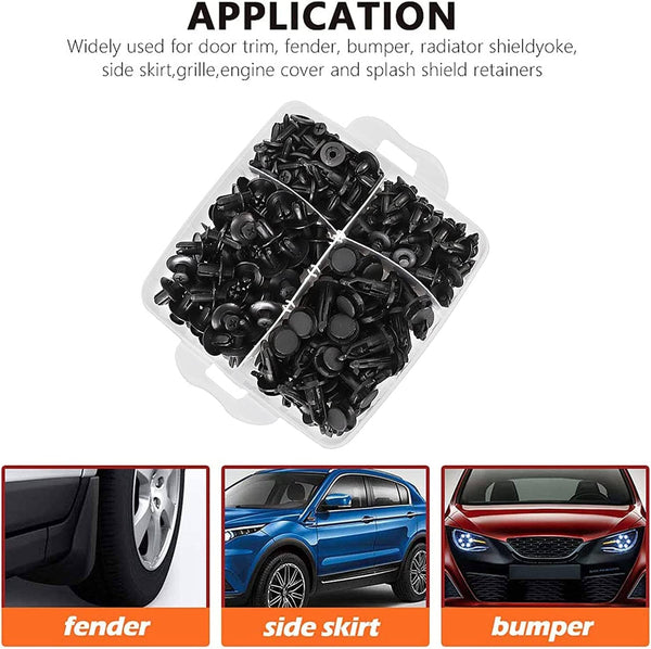 Dubkart 620 PCS Car Fender Rivets Retainer Fasteners Plastic Clips Kit Set