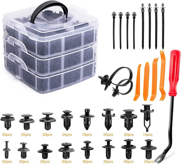 Dubkart 620 PCS Car Fender Rivets Retainer Fasteners Plastic Clips Kit Set