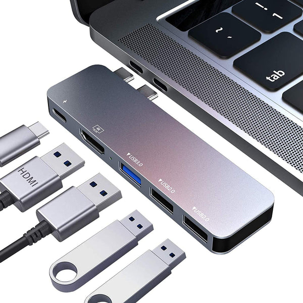 Dubkart 7in1 USB USB 3.0 Type C 4K HDMI Hub Adapter for MacBook Pro Air