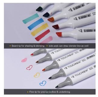 Dubkart 80 Colors Dual Twin Tip Marker Highlighter Pen Set