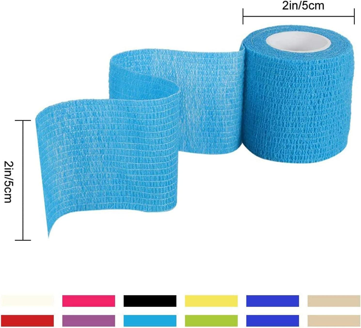 Dubkart Ankle support 12 Rolls Sprain Injury Bandages Sports Pets Wrap First Aid Tape