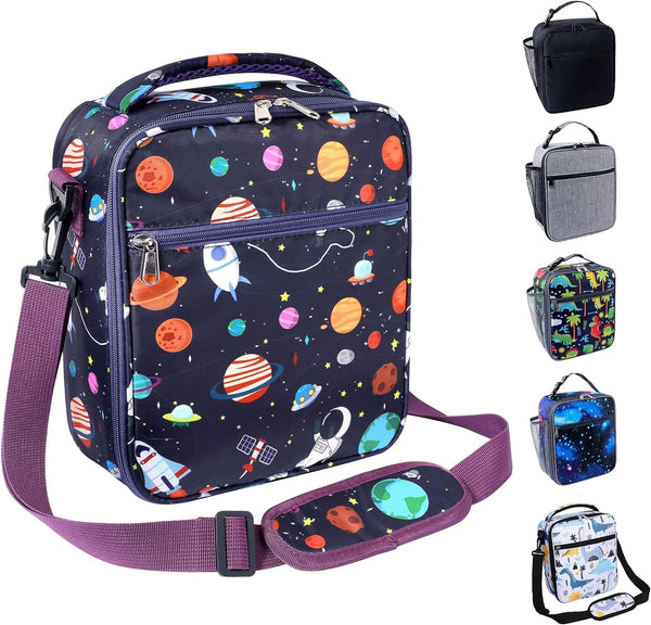 Dubkart Astro Space Insulated Kids Lunch Bag with Bottle Holder