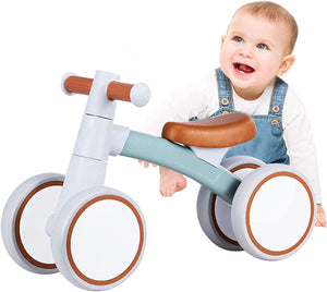 Dubkart Baby Balance Push Bike Walker 4 Wheels Toy (Blue)