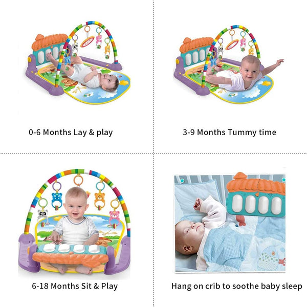 Dubkart Baby Music Activity Play Gym Mat Intelligent Piano 0-36 Months