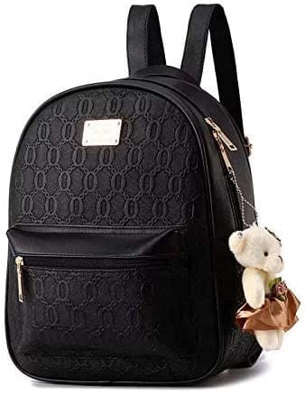 Dubkart Bags Korean Style Backpack 2 PCS Set With Teddy Bear Pendant