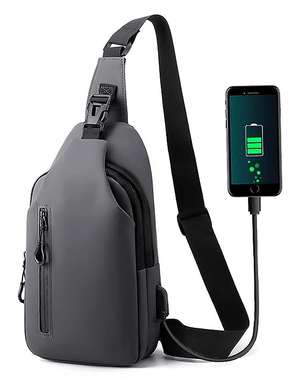 Dubkart Bags Men Crossbody Waterproof Sling Bag (Grey)