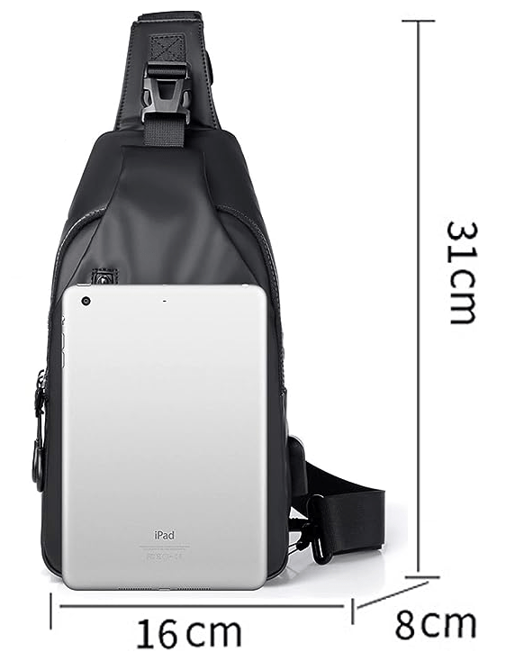 Dubkart Bags Men Crossbody Waterproof Sling Bag (Grey)