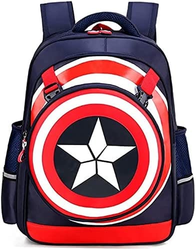 Dubkart Bags Shield Captain Super Hero Kids School Backpack