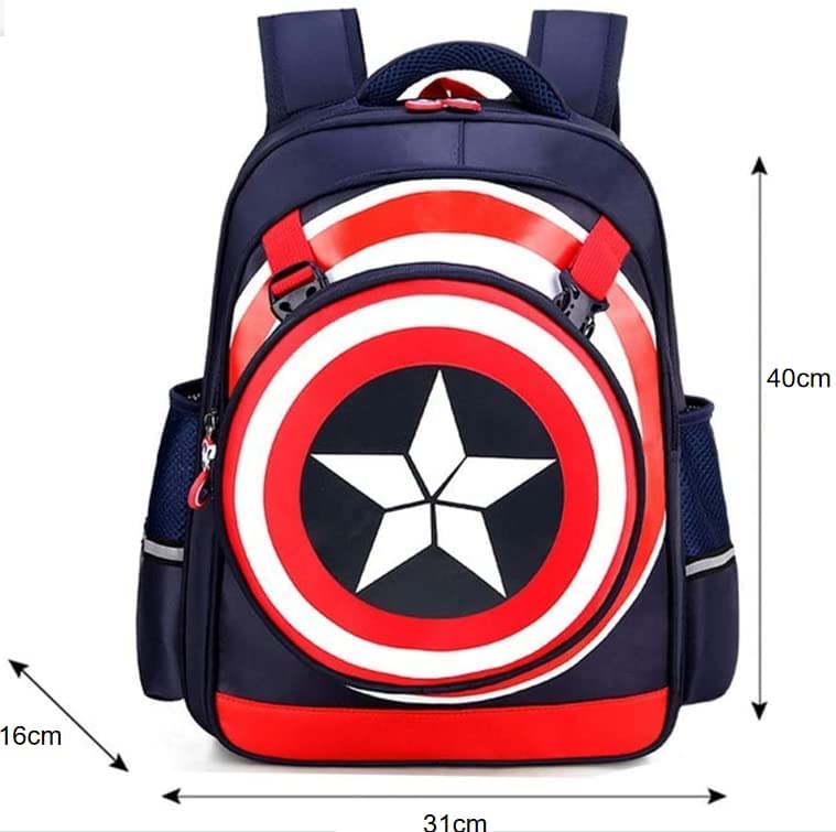 Dubkart Bags Shield Captain Super Hero Kids School Backpack