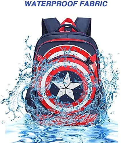 Dubkart Bags Shield Captain Super Hero Kids School Backpack