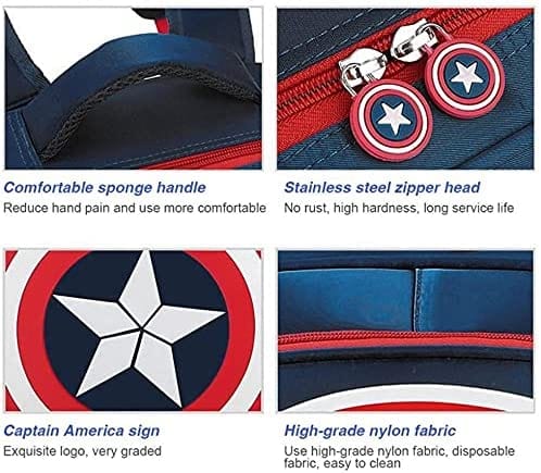 Dubkart Bags Shield Captain Super Hero Kids School Backpack