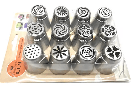 Dubkart Baking 12 PCS Tulip Tips Baking Icing Piping Nozzles Set