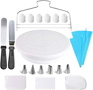Dubkart Baking 21 PCS Cake Decorating Set with Rotating Turntable