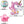 Dubkart Balloons 5in1 Unicorn Theme Party Balloons Kit Set