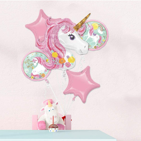 Dubkart Balloons 5in1 Unicorn Theme Party Balloons Kit Set