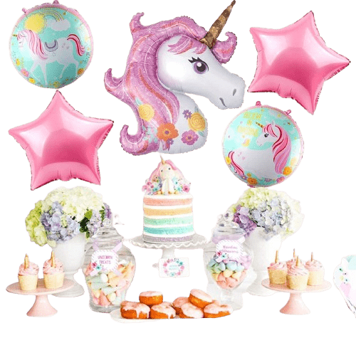 Dubkart Balloons 5in1 Unicorn Theme Party Balloons Kit Set