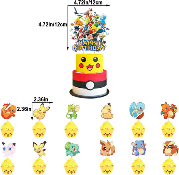 Dubkart Balloons Pikachu Pokemon Theme Birthday Party Supplies Decorations