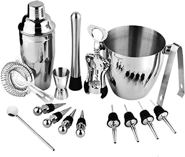 Dubkart Bartending 16 PCS Bartender Cocktail Shaker Kit Set Barware