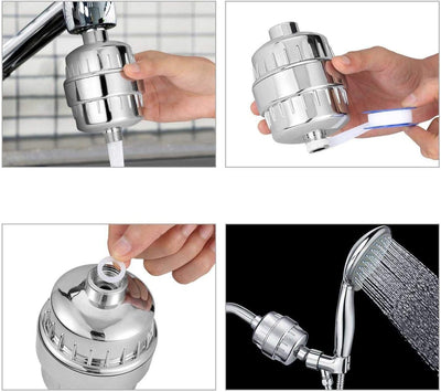 Dubkart Bathroom accessories 15 Stage Shower Head Water Purifier Filter