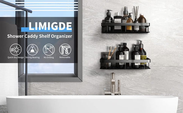 Dubkart Bathroom accessories 2 PCS Bathroom Shower Caddy Shelf Storage Organizer