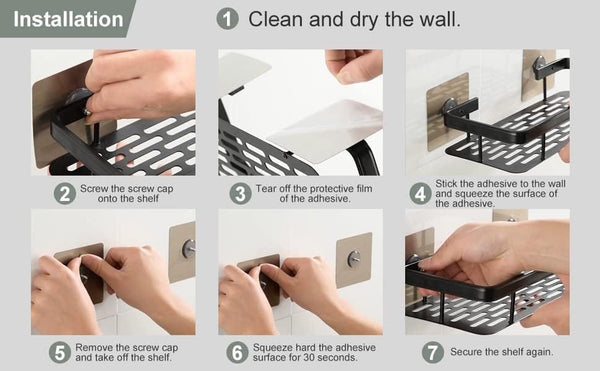 Dubkart Bathroom accessories 2 PCS Bathroom Shower Caddy Shelf Storage Organizer