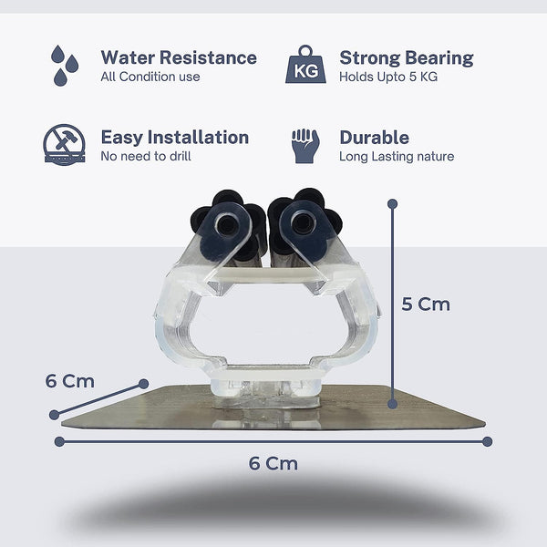 Dubkart Bathroom accessories 4 PCS Self Adhesive Broom Mop Holder