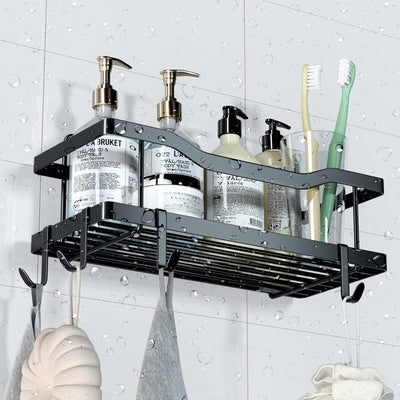Dubkart Bathroom accessories 5-Pack Adhesive Bathroom Shower Caddy Organizer (No Drilling)