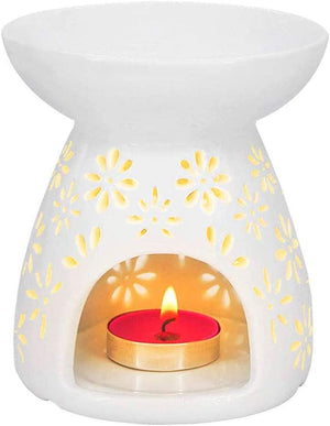 Dubkart Bathroom accessories Ceramic Tealight Candle Holder Essential Oil Warmer Vase