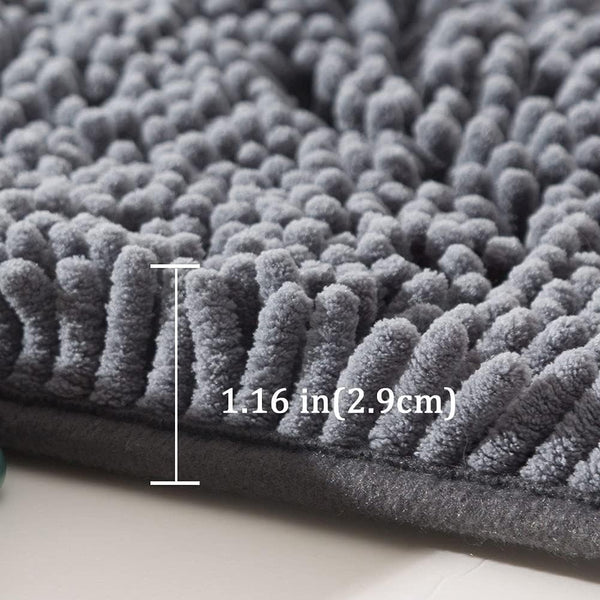 Dubkart Bathroom accessories Fluffy Thick & Soft Non-Slip Bathroom Rug Bath Mat (80×50 cms)