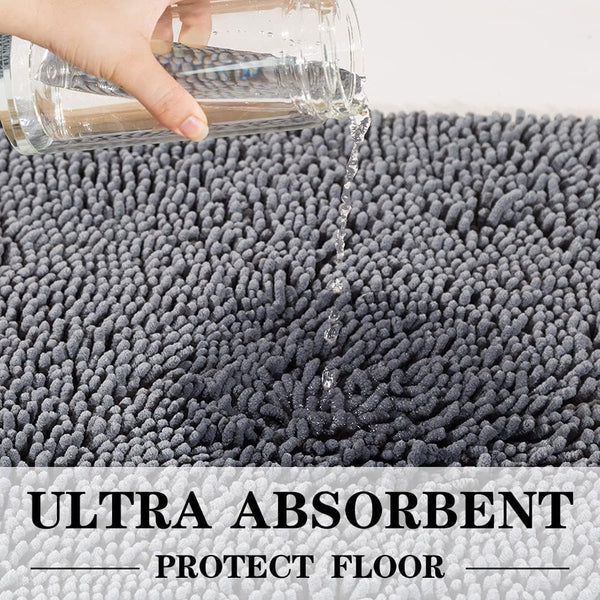 Dubkart Bathroom accessories Fluffy Thick & Soft Non-Slip Bathroom Rug Bath Mat (80×50 cms)