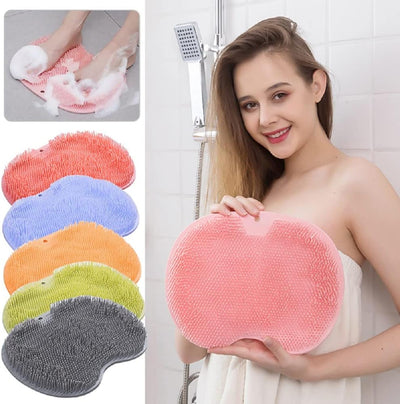 Dubkart Bathroom accessories Non-Slip Foot Back Shower Scrub with Suction Cups